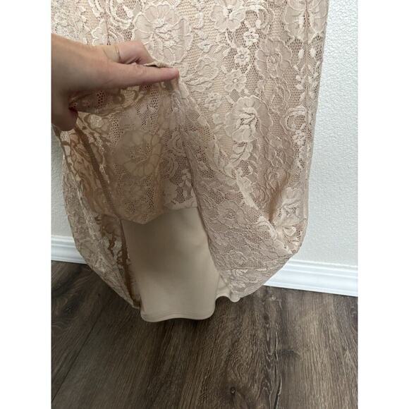 Show Me Your MuMu Natalie Maxi Dress Open Back long sleeve Lace xs wedding bride - Picture 6 of 8